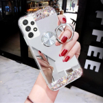 Diamond Mirror Ring Holder telefoni&uuml;mbris Samsung S23 S22 Ultra S21 S20 FE A14 A24 A34 A54 A13 A23 A33 A53 A12 A22 A32 A52 A51 A50/Redmi Note 12 11 10 iphone 6 6s h&otilde;be