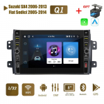 8-tolline 2-din Android-autoraadio multimeediumivideopleier Suzuki SX4 2006-2013 jaoks Fiat Sedici 2005-2014 jaoks koos nupunupuga Carplay WiFi 2+32GB 1+32GB