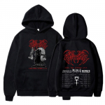Ghostemane Europe Tour 2019 Kahepoolsed graafilise tr&uuml;kiga kapuutsid Unisex naiste kapuutsiga kampsun Vintage must pikkade varrukatega pullover XL