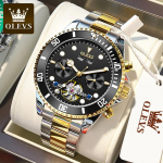 OLEVS k&auml;ekellad Multifunktsionaalne mehaaniline k&auml;ekell Roheline veekindel Ghost Hollow meeste k&auml;ekell meeste k&auml;ekell