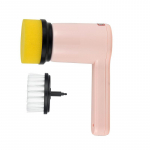 Uus elektriline tsentrifuugiga puhastushari multifunktsionaalne majapidamishari traat k&ouml;&ouml;gi-WC pott ja kingad k&auml;eshoitav 2 Head roosa