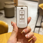 TPU auto kaugjuhtimispuldi v&otilde;tme&uuml;mbrise kate Mitsubishi Outlander ASX Pajero LANCER Sport Eclipse 3 nupuga nutika v&otilde;tmeta puldi jaoks