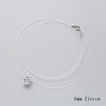 925 h&otilde;bedast tsirkoonist p&auml;rlitest ripatsiga kaelakee l&auml;bipaistev &otilde;ngen&ouml;&ouml;r 2023 peen ehted naistele