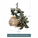 Retro paabulinnu seinalamp Elutuba Magamistoa voodipea taustasein Loominguline kaunistus seinalamp the right side