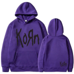 Korn Rock Band Letter Hoodie Unisex Naiste Hip Hop Harajuku Pusad Vaba aeg High Street Pusa S&uuml;gis Talv Unisex Pusad Unisex M blue