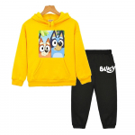 Bluey koer anime kapuutsiga dressipluus fliisist dressipluus Kawaii kapuutsiga komplektid poiss t&uuml;druk s&uuml;gis pikkade varrukatega riided pullover laste butiigi riided 160