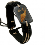 Retro punk kunstnahast punutud k&ouml;iega meeste naiste paari k&auml;ev&otilde;ru ehete kingitus Womens