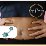 KODY PIERCING 925 h&otilde;bedased topeltlillega nabaehted &ndash; t&uuml;rkiissinine
