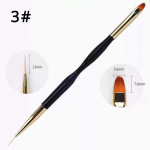 1/3 tk akr&uuml;&uuml;list prantsuse triibuline k&uuml;&uuml;nekunsti laineri pintsel 3D n&auml;pun&auml;iteid manik&uuml;&uuml;ri &uuml;li&otilde;huke joon joonistuspliiats UV geelpintslid v&auml;rvimisriistad 1#