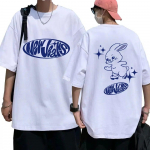 NewJeans Bunny Print T-s&auml;rk Mood Kpop Armsad T-s&auml;rgid Unisex Naiste Korea l&uuml;hikeste varrukatega &uuml;lisuur vaba vabaaja puuvillane T-s&auml;rk T&auml;navar&otilde;ivad 3XL