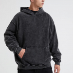 100% puuvillased Meester&otilde;ivad Vintage Black Acid Wash kapuutsid Meeste Naiste Hip Hop Pusad Vabaaja pulloverid M must