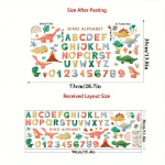 Loominguline seinakleebis Multifilm Dinosauruste t&auml;hestiku kleebised Magamistoa veranda Kodukaunistuse Seinakaunistuse kleebised 30x90cm mitmev&auml;rviline