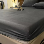 9 v&auml;rvi talvine pehme voodilina elastne kaheinimese voodilina soe voodikate &uuml;hev&auml;rviline madratsi kate voodipesu kaitse (Padjap&uuml;&uuml;r puudub) Bed sheet (90x200x25cm) tumehall v&auml;rv