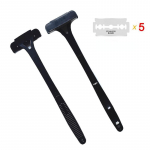 Turvaline pika k&auml;epidemega kokkuklapitav pardel Keha pardel tagumine juuksetrimmer keha jala tagumine pardel Epilaator karvaeemaldust&ouml;&ouml;riist must