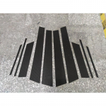 10 tk sambapostid sobivad Subaru Crosstreki/XV 2018 2019 2020 2021 2022 2023 ukseakna s&uuml;sinikkiust musta kaunistuse kleebiste osad s&uuml;sinikkiust must v&auml;rv