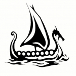 Viking Ship auto mootorratta helkurveoauto s&uuml;learvuti kleebiste kleebiste kaunistus must