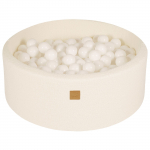 Round Ball Pit MeowBaby&reg; Boucle, valge 90x30 cm