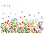 Multifilmi taimede seinakleebised veekindlad lillelised muru- ja liblikakleebised Vin&uuml;&uuml;list kunstikaunistustega eemaldatavad taustakleebised elutoa t&uuml;drukutele 1 Set