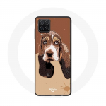 Samsung Galaxy A12 &uuml;mbris Basset Hound koera n&auml;gu