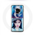 Coque pour Samsung Galaxy S9 Plus Blackpink Groupe K-pop Filles Jennie et Ros&eacute; Lovesick girls poster the album