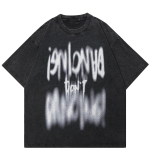 2024 Streetwear Graffiti Letter Graphic Unisex T-s&auml;rk S must