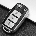 TPU nahast auto v&otilde;tme&uuml;mbrise kaanehoidja v&otilde;tmehoidja jaoks Volkswagen VW Jetta Golf Passat Beetle Skoda Seat Polo B5 Protector punane