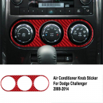 S&uuml;sinikkiust Auto Kliimaseadme Juhtimise P&ouml;&ouml;rdnupu Paneeli Kleebis Dodge Challengerile 2008-2014 Autode Dekoratsioonitarvikud style C(red)
