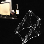 Kaasaegne akr&uuml;&uuml;lplaadihoidja vin&uuml;&uuml;lplaatide jaoks &ndash; stiilne ja vastupidav korraldaja muusikas&otilde;pradele must