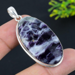 Natural Fluorite Gemstone Handmade 925 Sterling Silver Pendant 2.40 e2g03