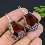 Natural Honey Topaz Gemstone Handmade 925 Sterling Silver Earring 1.77 q9f22