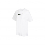 Nike Sportswear Tikitud Roosi Logoga Tr&uuml;kitud &Uuml;mmarguse Kaelusega L&uuml;hikeste Varrukatega T-s&auml;rk Naiste Topid Valge DN5887-100 XL