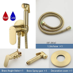 ULA Gloden bideesegisti segisti WC-segist Ducha k&uuml;lma ja kuuma vee segisti kraana &uuml;mmargune du&scaron;&scaron; pihusti h&uuml;gieeniline du&scaron;&scaron; kuldne