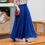Tantsuseelikud &Scaron;ifoonist pikad seelikud naistele Elegantne vabaaja k&otilde;rge v&ouml;&ouml;kohaga Boho Beach Maxi seelikud XL