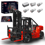 Mould King 17044/17045 K&otilde;rgtehnoloogiline ehitusklotsi puldiga juhitav raskeveok Forklift mudel kokkupandav veoauto m&auml;nguasjad Laste j&otilde;ulukink punane
