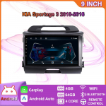 9-tolline Android-autoraadio Carplay jaoks KIA Sportage 3 2010-2016 Multimeedia videopleier GPS-navigatsioon WIFI 4+64GB 4+64GB