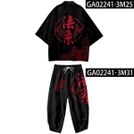 Meeste Cosplay Yukata Topid P&uuml;ksid Hiina stiilis Jaapani t&auml;nava samurai Harajuku kimono &uuml;likond kardigan XXXL black