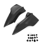 for Tesla Model 3 2017- Plastics Black Front Bumper Lip Corner Guard + Fog Light Surrounds Eyebrow Styling Mouldings matt must v&auml;rv