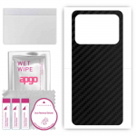 apgo Protective Skin Sticker for the back compatible with Xiaomi Mi 11 Ultra, Wrap Film, Foil, Vinyl - Pattern Carbon Black