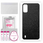 apgo Protective Skin Sticker for the back compatible with Nokia G21, Wrap Film, Foil, Vinyl - Pattern Black Honeycomb