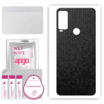 apgo Protective Skin Sticker for the back compatible with TCL 103, Wrap Film, Foil, Vinyl - Pattern Black Honeycomb