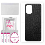 apgo Protective Skin Sticker for the back compatible with Nokia C31, Wrap Film, Foil, Vinyl - Pattern Black Honeycomb