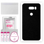 apgo Protective Skin Sticker for the back compatible with LG V50S ThinQ 5G, Wrap Film, Foil, Vinyl - Pattern Matte Black