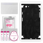 apgo Protective Skin Sticker for the back+sides compatible with Apple iPhone 6, Full Wrap Film, Foil, Vinyl - Pattern Black Camo