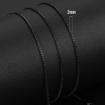 Lihtsad 2-5 mm Rolo Box ketiga kaelakeed naistele Meeste allergiavastased roostevabast terasest kaelakeed Ehted 2mm-45cm