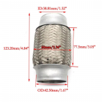 ID 38/51mm universaalne auto v&auml;ljalasketoru teleskoopne painduv &uuml;hendus punutised l&otilde;&otilde;tsad roostevabast terasest summuti toru&uuml;hendus keevitatud