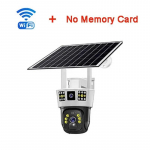 8MP Solar 4G Camera Outdoor Waterproof IP Camara Three Screens Night Vision Built in 8000mah Battery CCTV Surveillance Monitor WiFi Cam