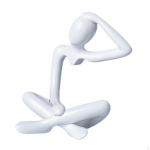 Thinker Abstract Statue Dekoratiivne kujukeste kollektsioon Uudsus Lihtne kaasaegne skulptuur t&ouml;&ouml;laud valge