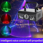 256 mustriga RGB-animatsiooni laserprojektori lamp, DJ-disko lavakiirskanneri valgus j&otilde;ulus&uuml;nnip&auml;eva tantsulaval EU plug