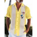 Hawaii s&auml;rk meestele, meeste vintage n&ouml;&ouml;pidega keeglis&auml;rgid l&uuml;hikeste varrukatega suvine rannas&auml;rk L