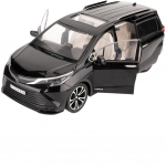 1/24 Toyota Sienna automudel, tagasit&otilde;mmatav m&auml;nguauto helide ja tuledega lastele poistele, t&uuml;drukutele ja t&auml;iskasvanutele, kingitus 1/24-Size:21.5*10*7.6cm must
